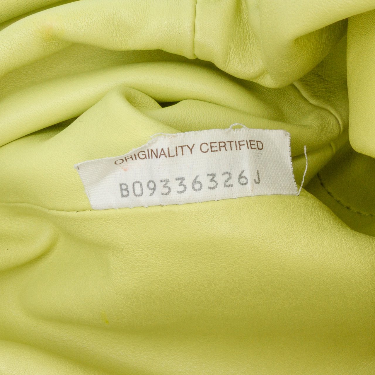 Bottega Veneta Lambskin The Mini Pouch Crossbody Geel