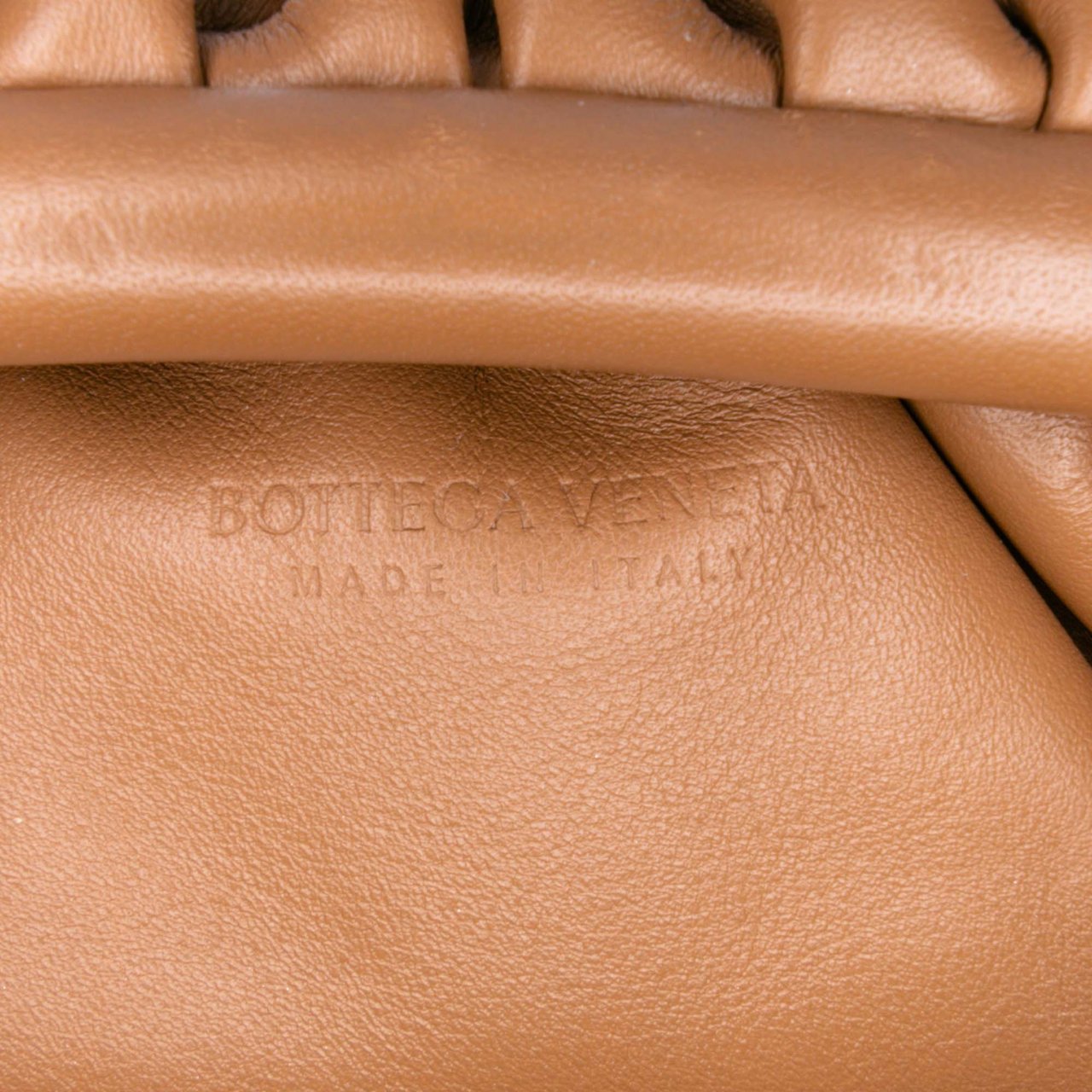 Bottega Veneta Lambskin The Mini Pouch Crossbody Bruin