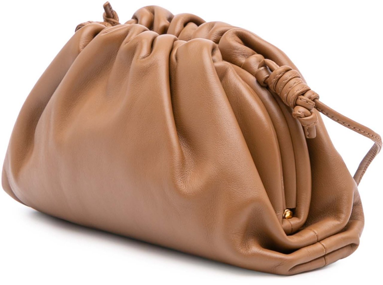Bottega Veneta Lambskin The Mini Pouch Crossbody Bruin