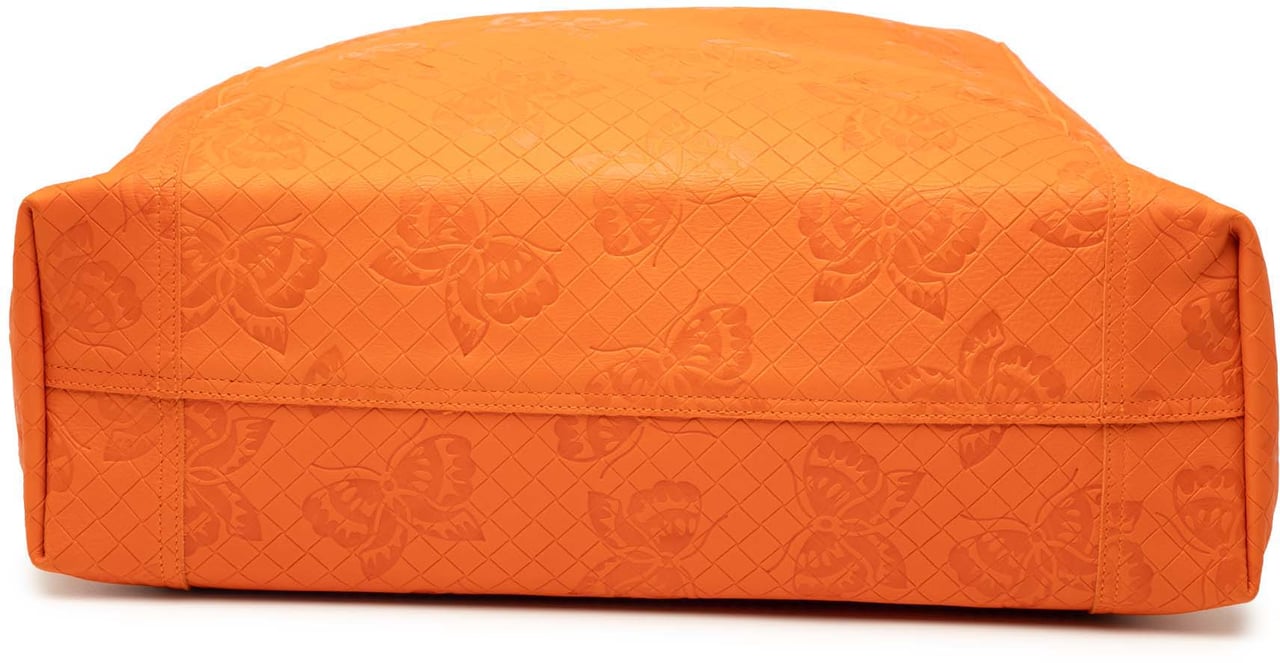 Bottega Veneta Nappa Intrecciomirage Butterfly Tote Oranje