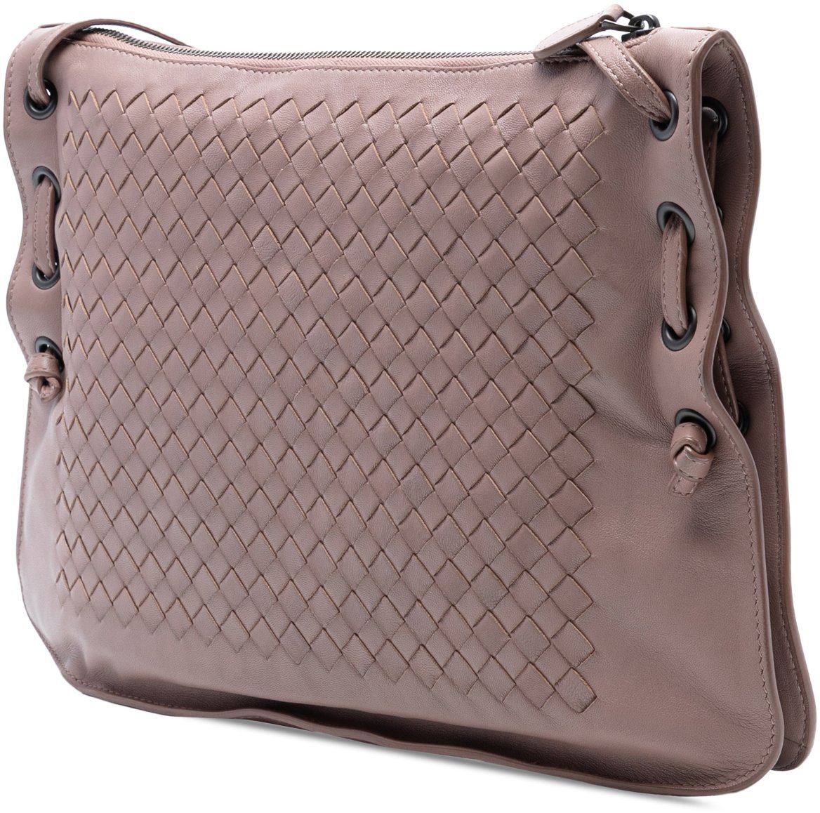 Bottega Veneta Nappa Intrecciato Nodini Crossbody Roze