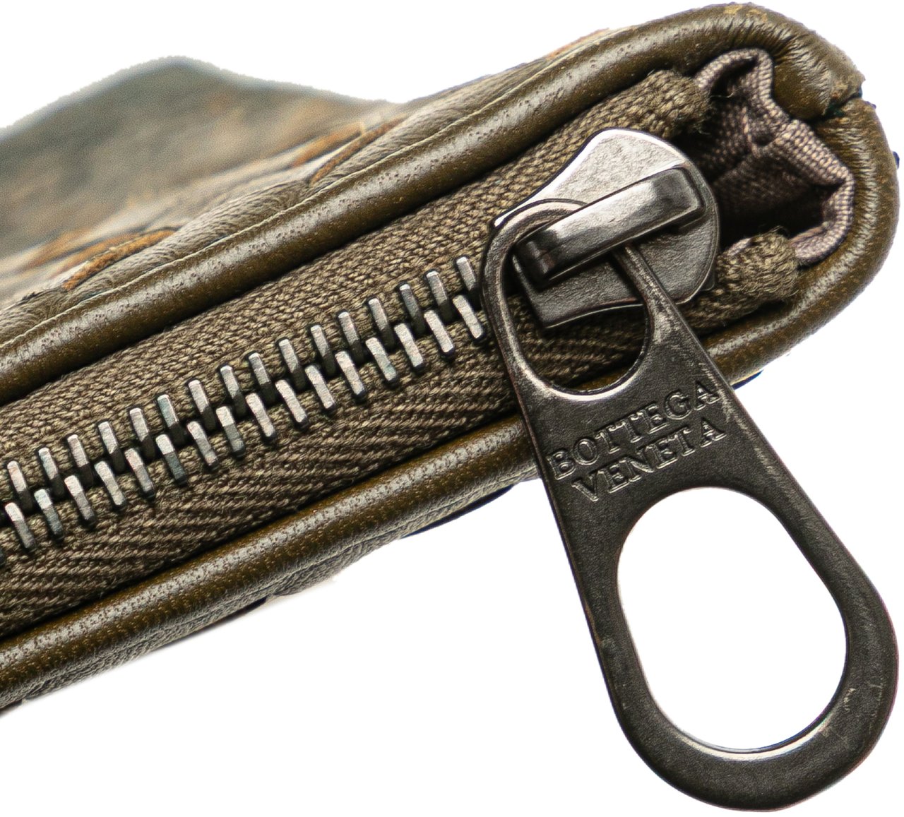 Bottega Veneta Nappa Intrecciato Stitched Clutch Bruin
