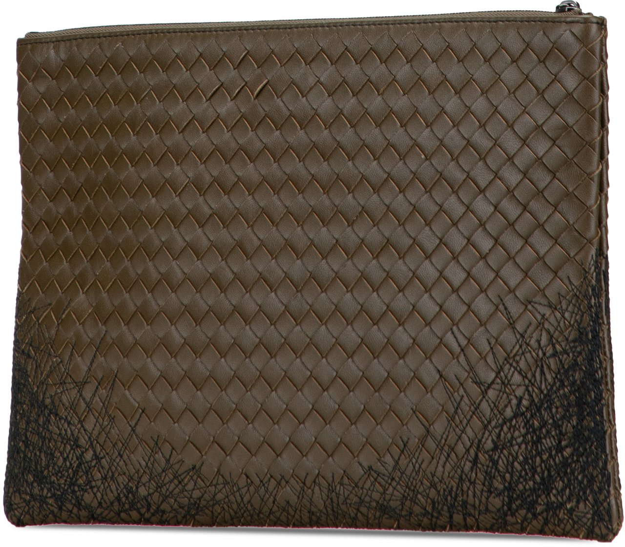 Bottega Veneta Nappa Intrecciato Stitched Clutch Bruin