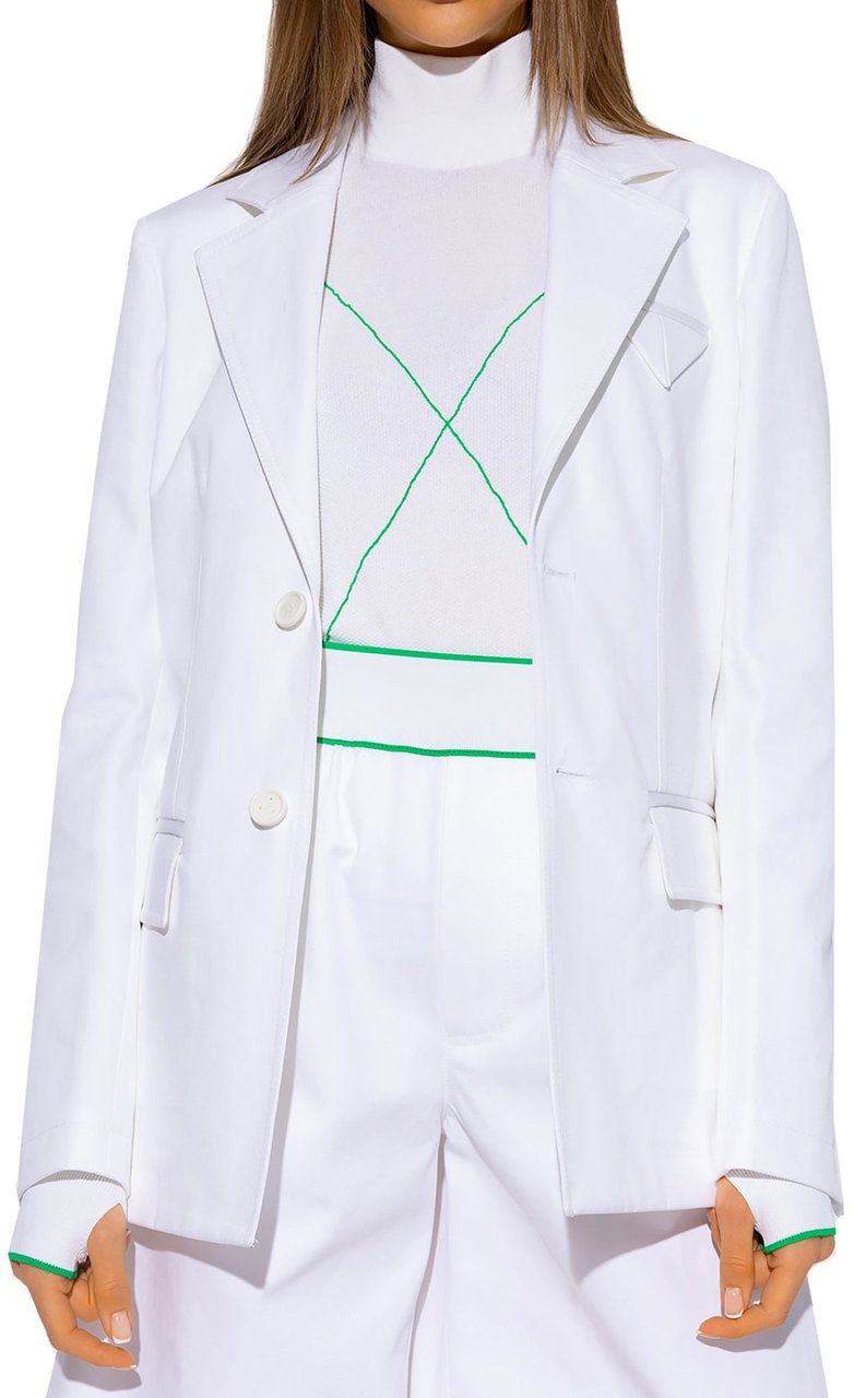 Bottega Veneta Cotton Blazer Wit