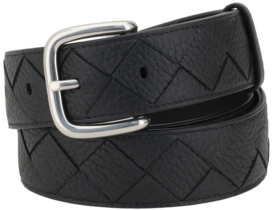Bottega Veneta BOTTEGA VENETA Intrecciato Taurillon Belt Zwart