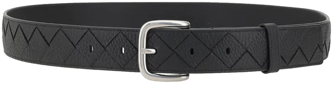 Bottega Veneta BOTTEGA VENETA Intrecciato Taurillon Belt Zwart