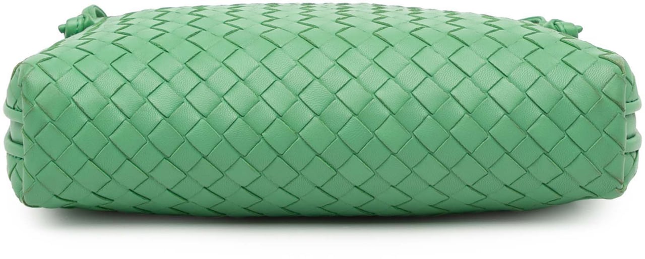 Bottega Veneta Nappa Intrecciato Nodini Crossbody Groen
