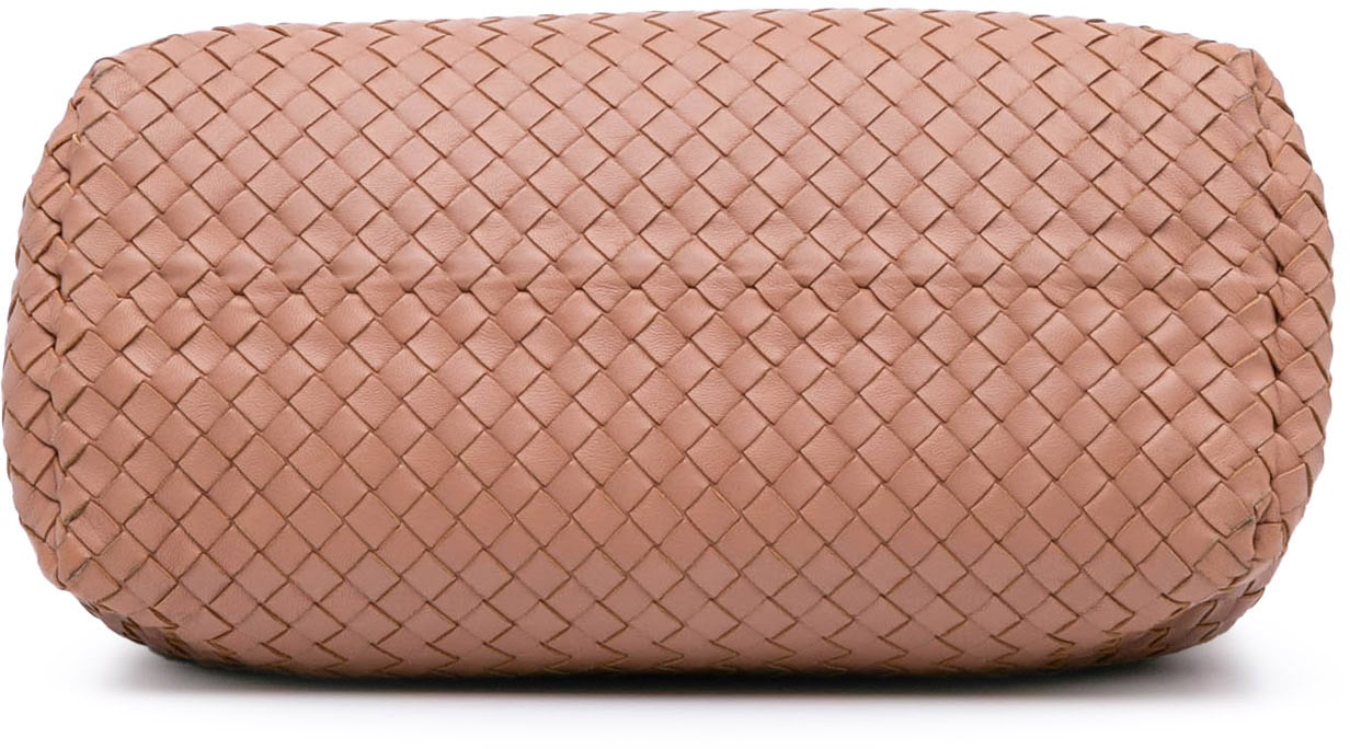 Bottega Veneta Medium Nappa Intrecciato Double Chain Tote Roze