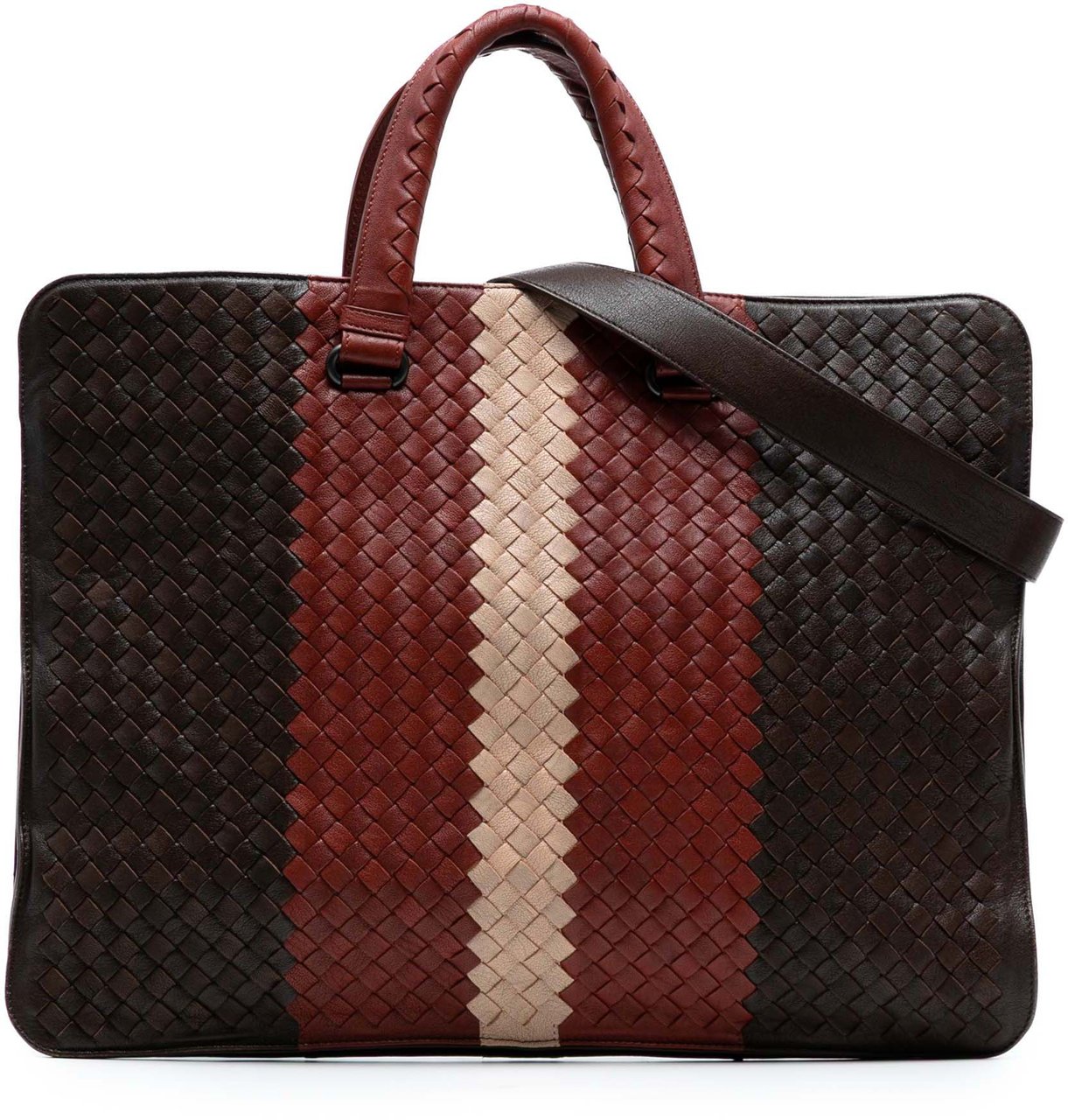 Bottega Veneta Nappa Intrecciato Club Fume Briefcase Bruin
