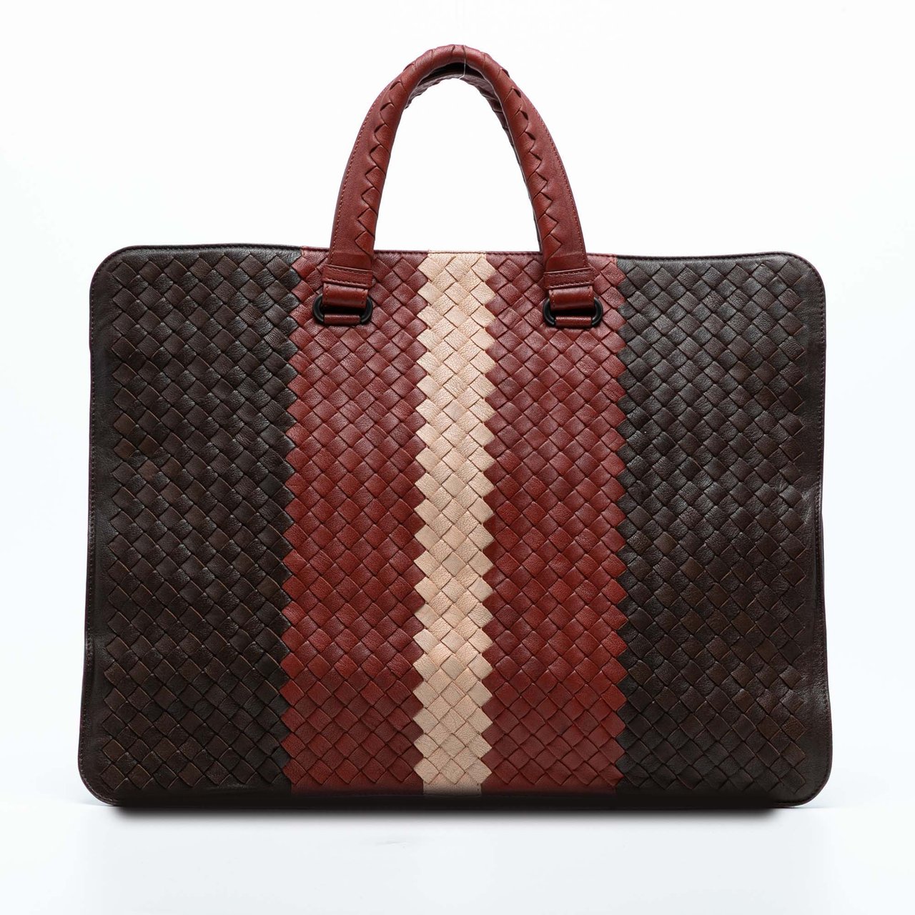 Bottega Veneta Nappa Intrecciato Club Fume Briefcase Bruin
