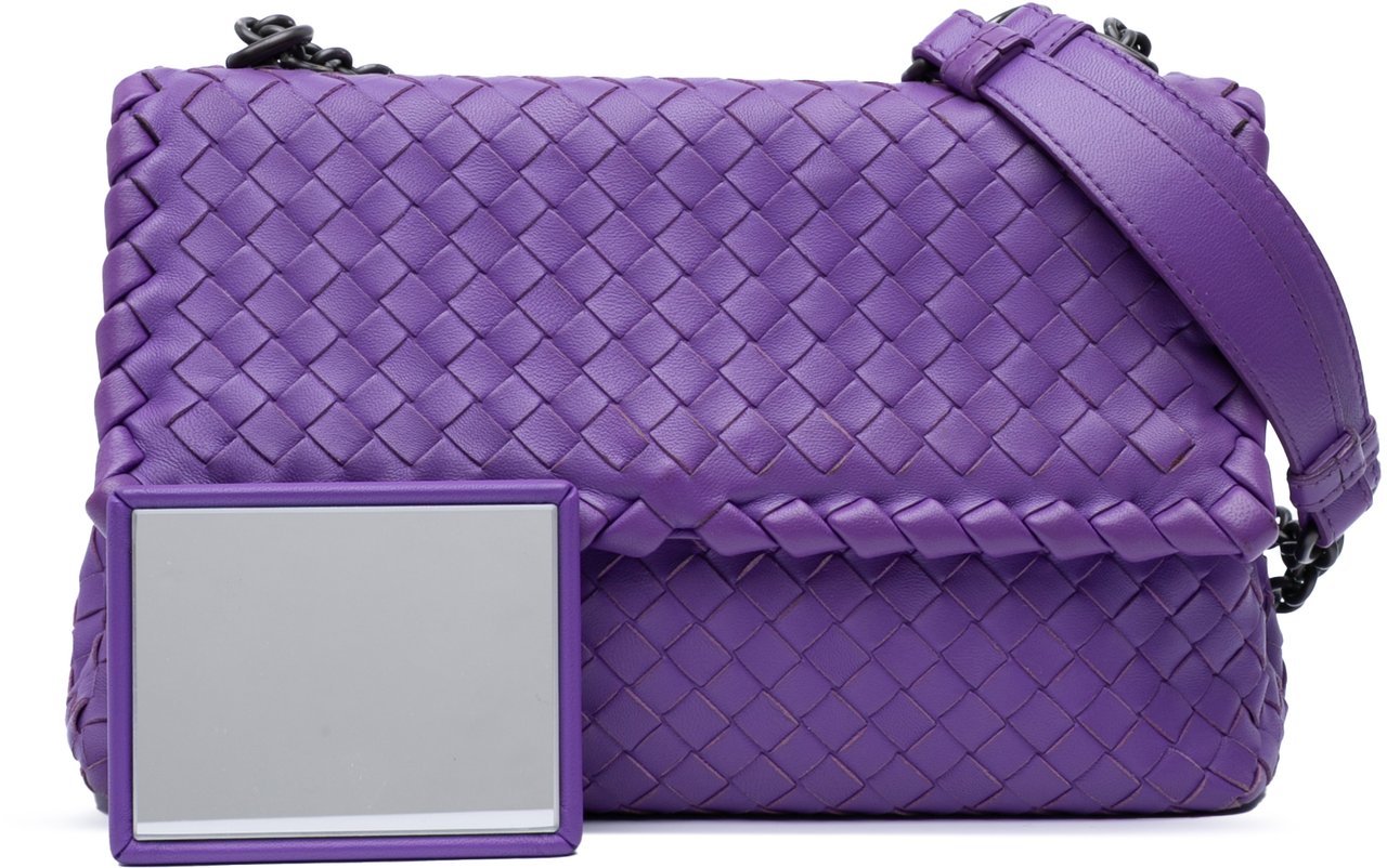 Bottega Veneta Small Nappa Intrecciato Olimpia Shoulder Bag Paars