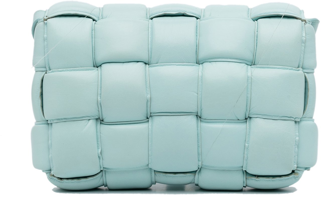 Bottega Veneta Nappa Intrecciato Padded Cassette Crossbody Blauw