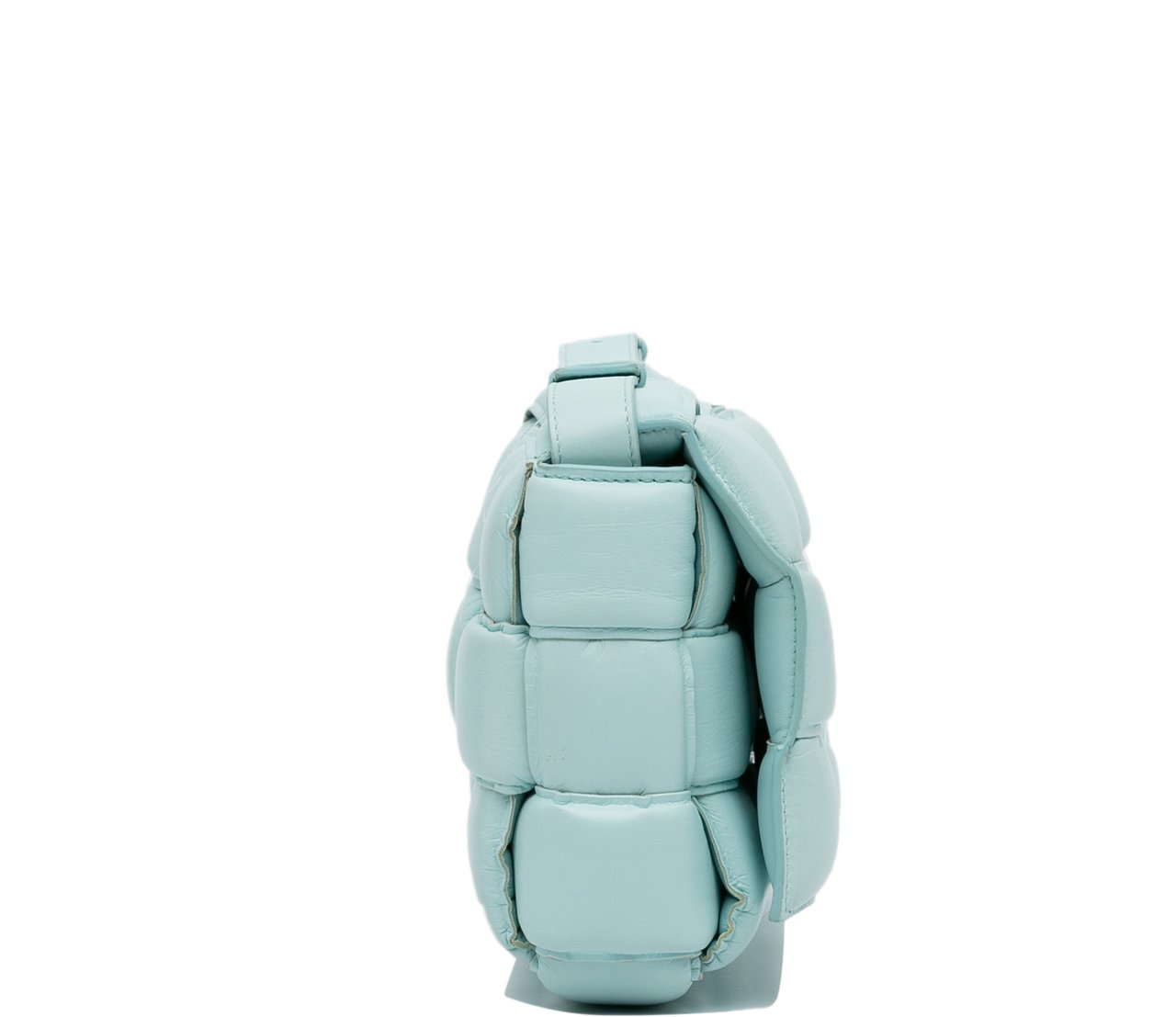 Bottega Veneta Nappa Intrecciato Padded Cassette Crossbody Blauw