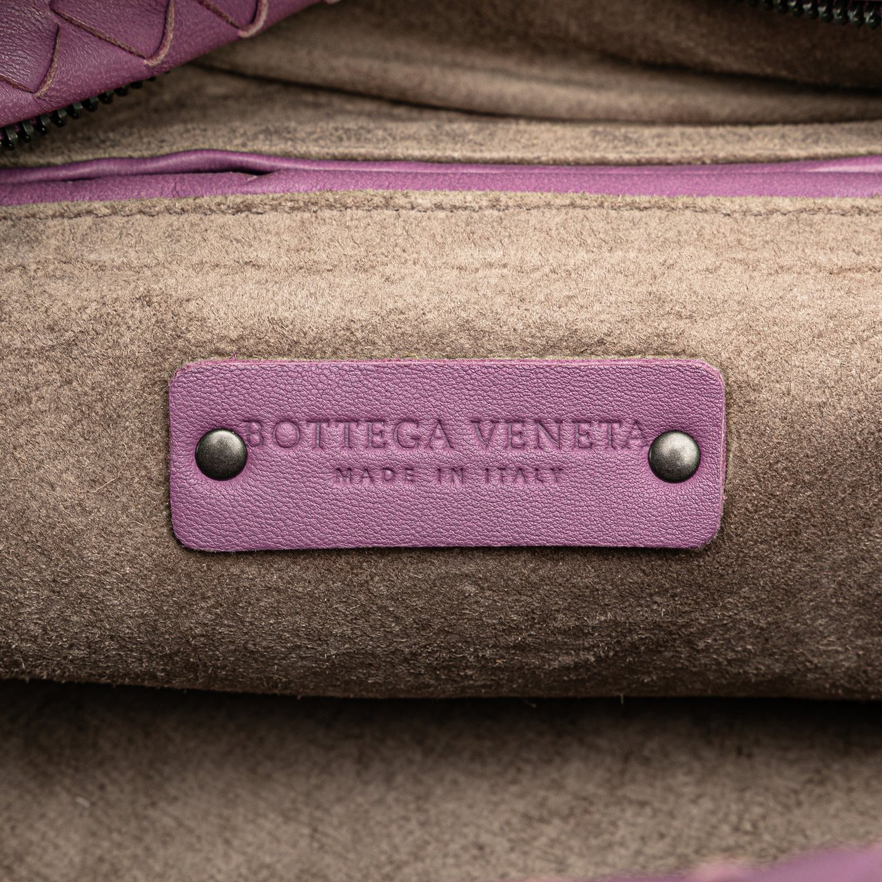 Bottega Veneta Nappa Intrecciato Cube Crossbody Paars