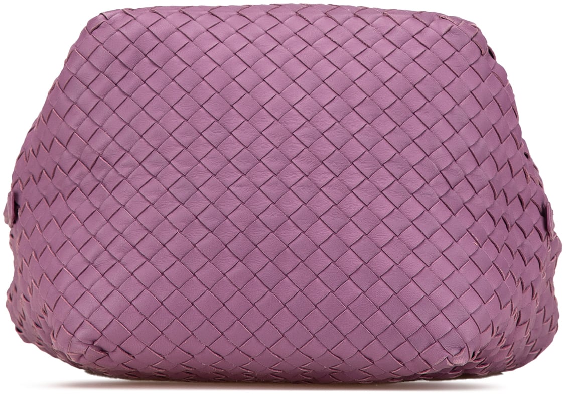 Bottega Veneta Nappa Intrecciato Cube Crossbody Paars