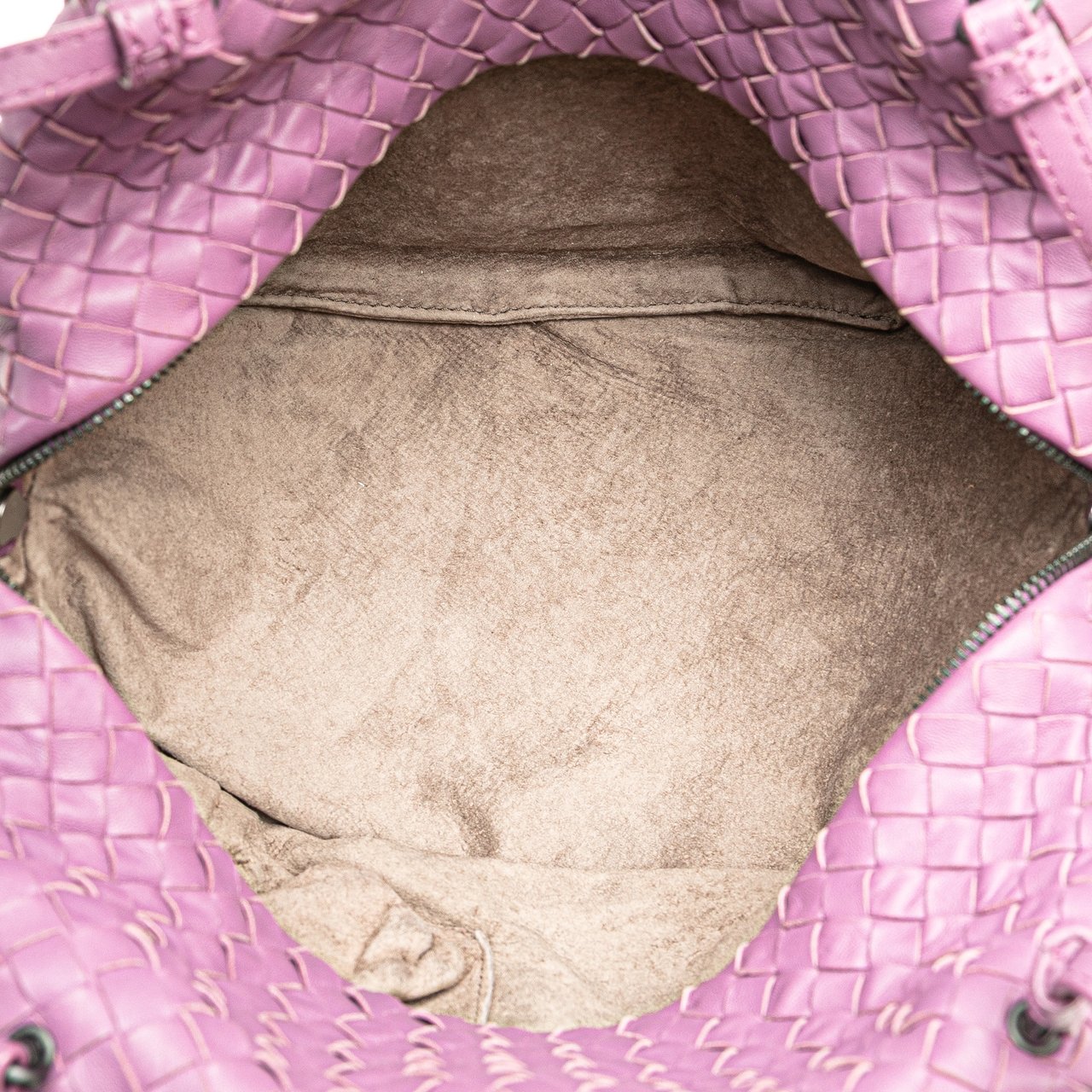 Bottega Veneta Nappa Intrecciato Cube Crossbody Paars