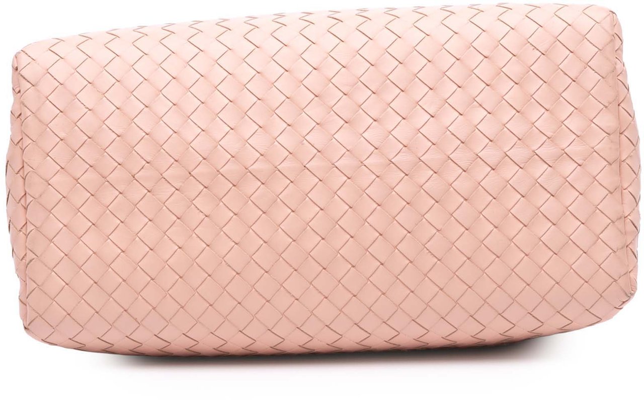 Bottega Veneta Small Nappa Intrecciato Roma Satchel Roze