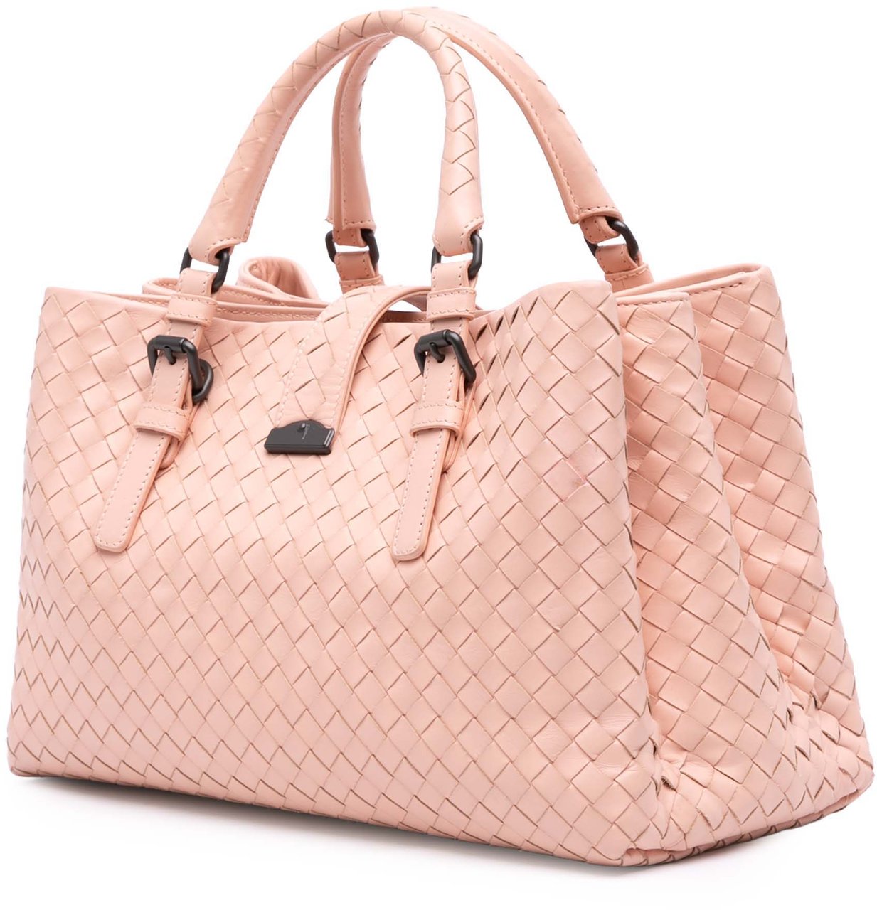 Bottega Veneta Small Nappa Intrecciato Roma Satchel Roze