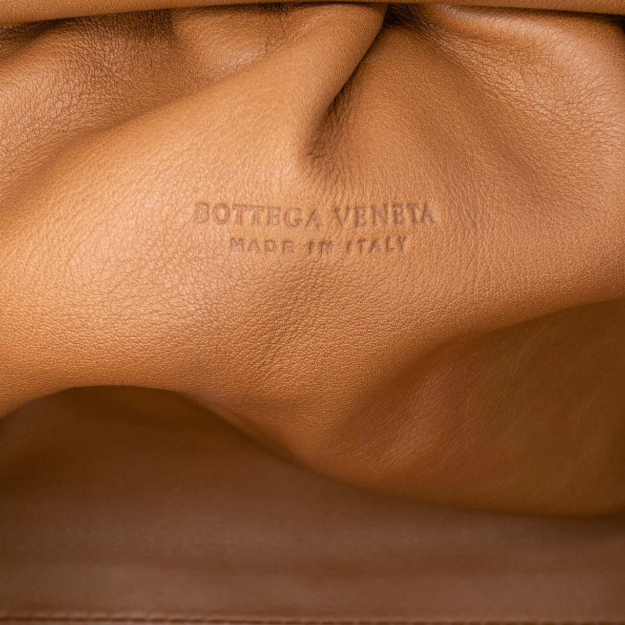 Bottega Veneta Lambskin The Mini Pouch Crossbody Bruin