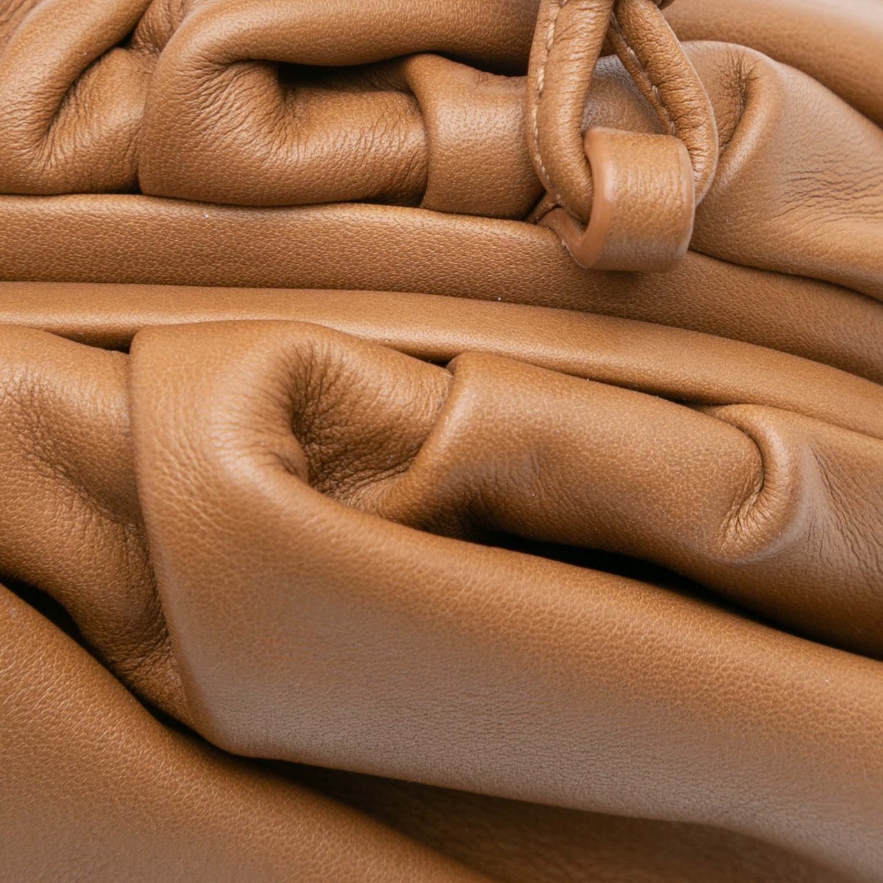 Bottega Veneta Lambskin The Mini Pouch Crossbody Bruin