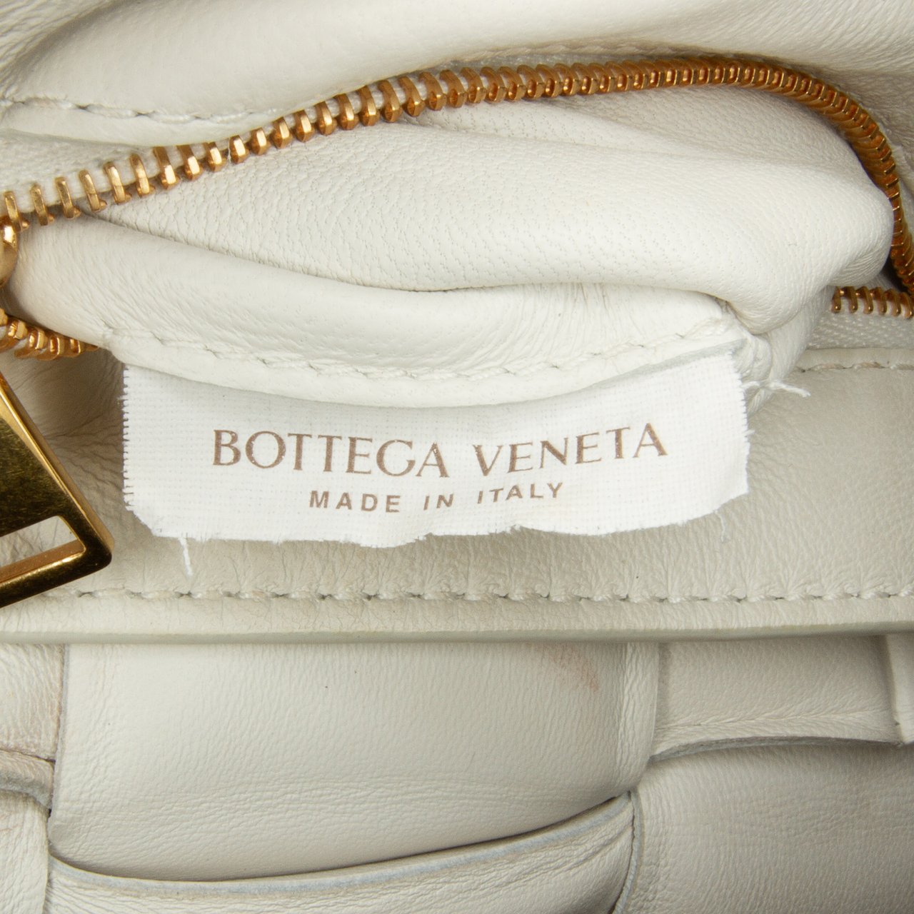 Bottega Veneta Nappa Intrecciato Padded Chain Cassette Satchel Wit
