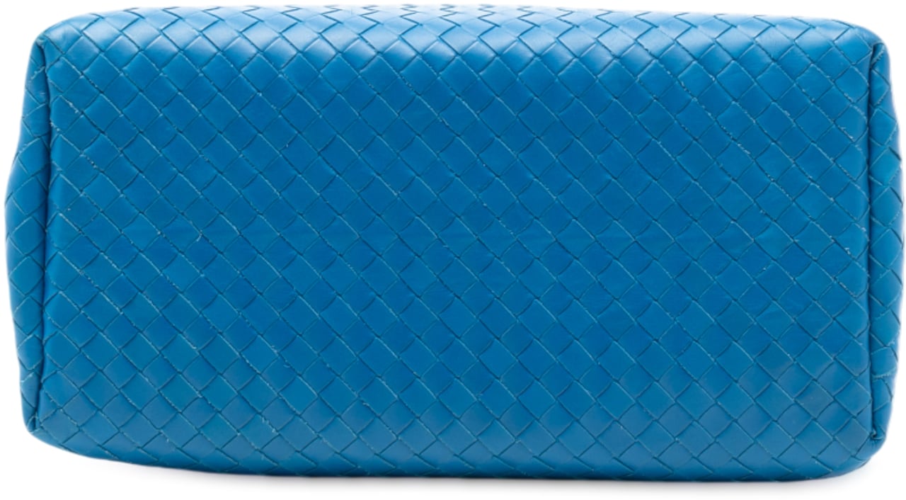 Bottega Veneta Small Nappa Intrecciato Roma Satchel Blauw