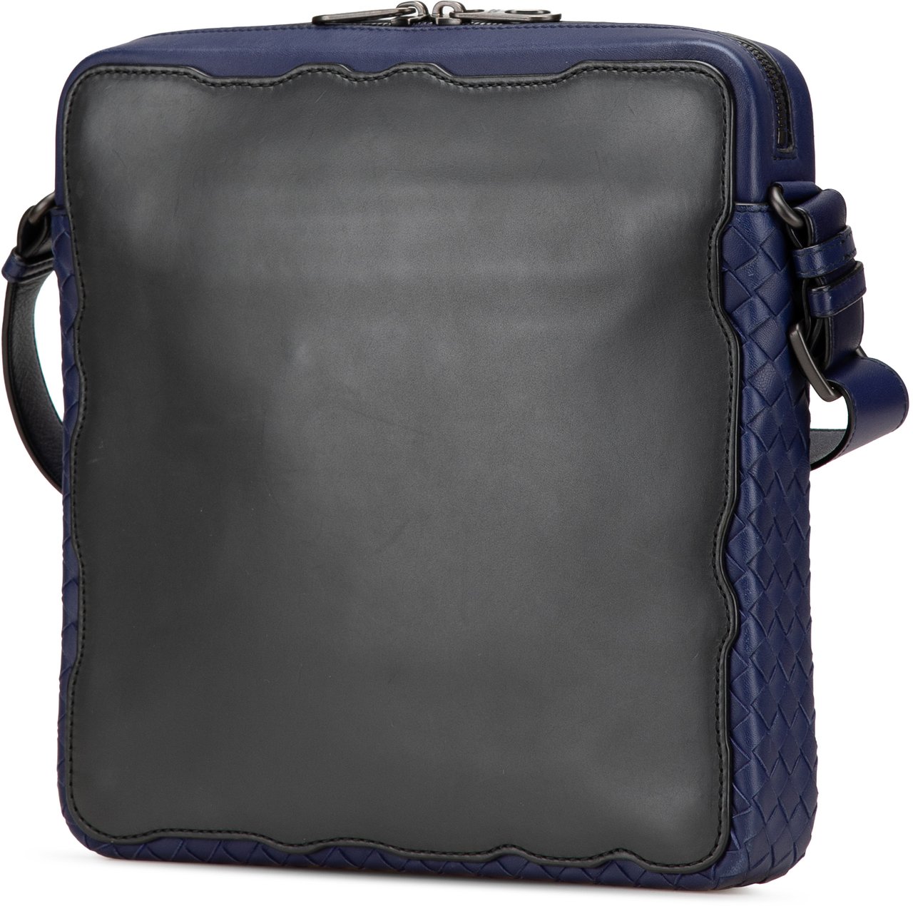 Bottega Veneta Intrecciato Trimmed Leather Crossbody Zwart