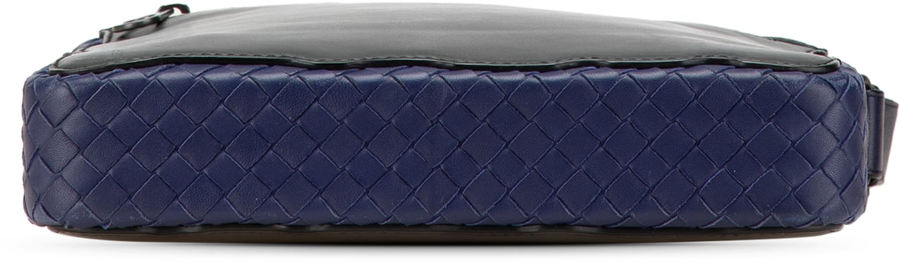 Bottega Veneta Intrecciato Trimmed Leather Crossbody Zwart