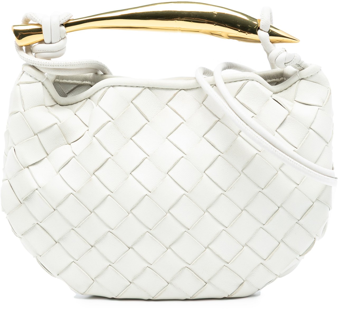 Bottega Veneta Baby Lambskin Intrecciato Sardine Wit