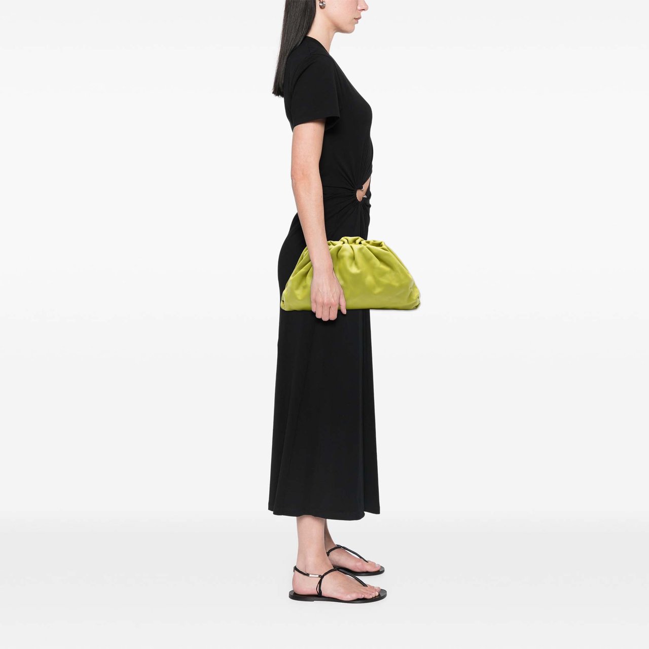 Bottega Veneta Lambskin The Pouch Geel