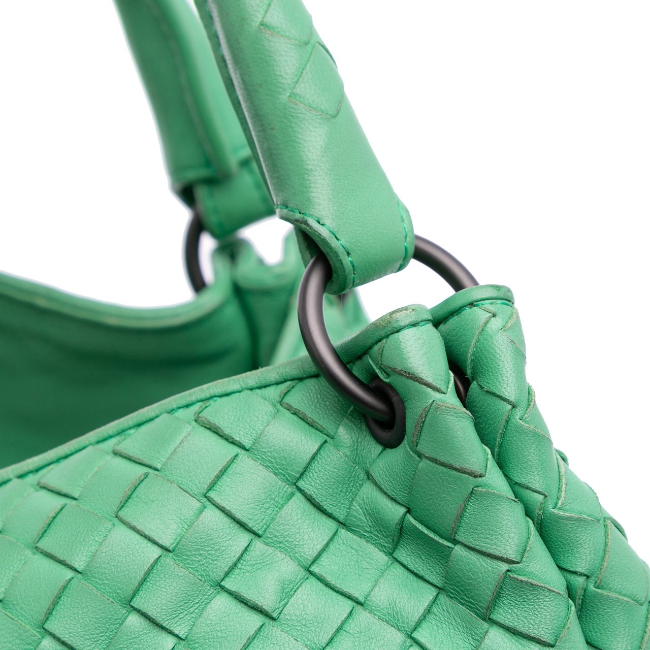 Bottega Veneta Nappa Intrecciato Parachute Tote Groen