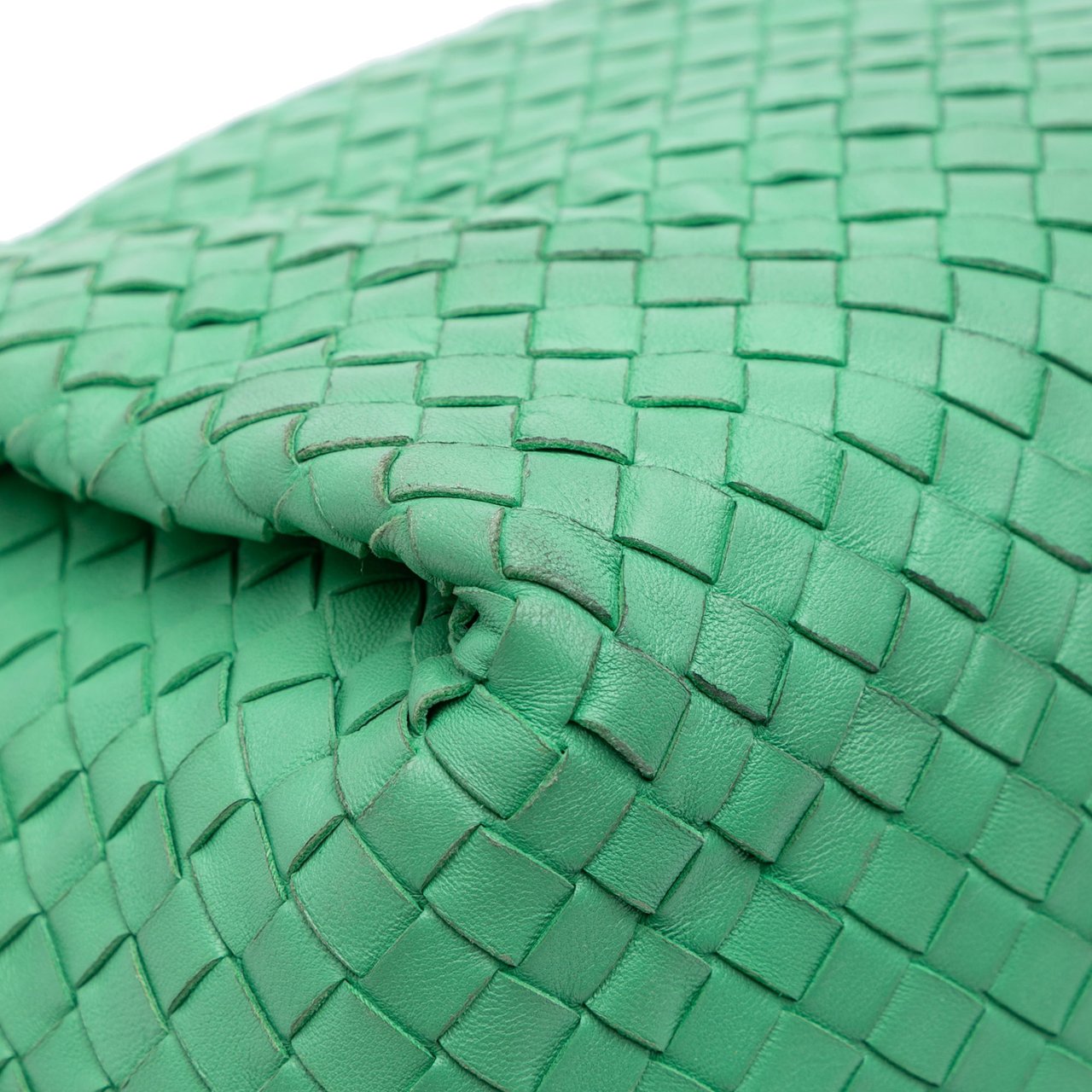 Bottega Veneta Nappa Intrecciato Parachute Tote Groen