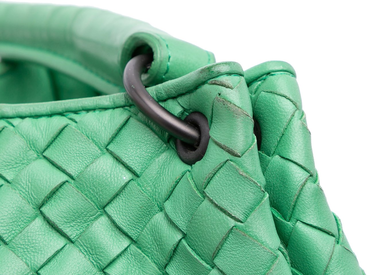 Bottega Veneta Nappa Intrecciato Parachute Tote Groen