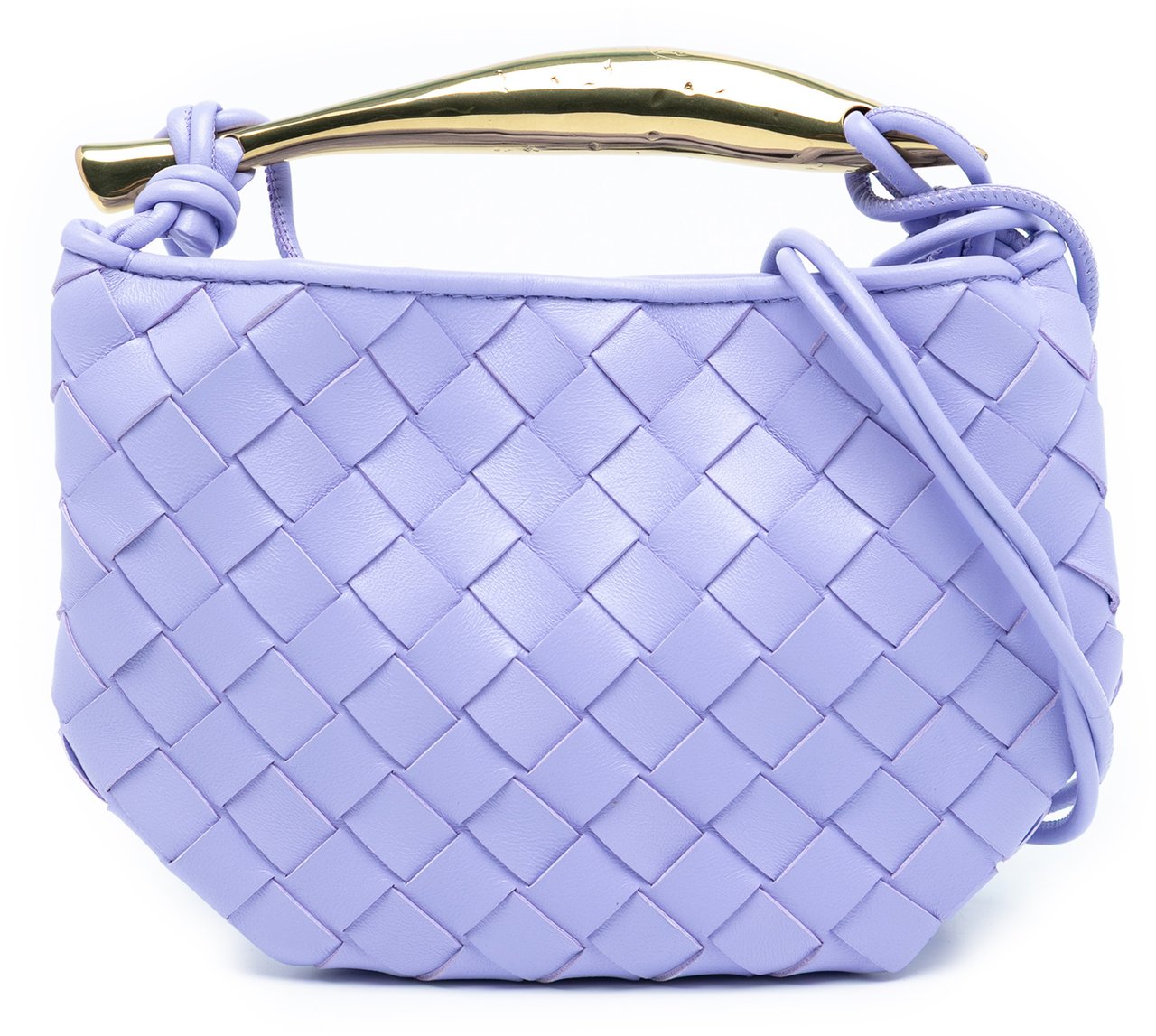 Bottega Veneta Baby Lambskin Intrecciato Sardine Bag Paars