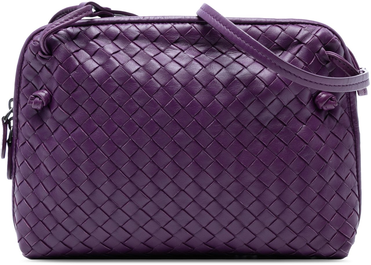 Bottega Veneta Nappa Intrecciato Nodini Crossbody Paars