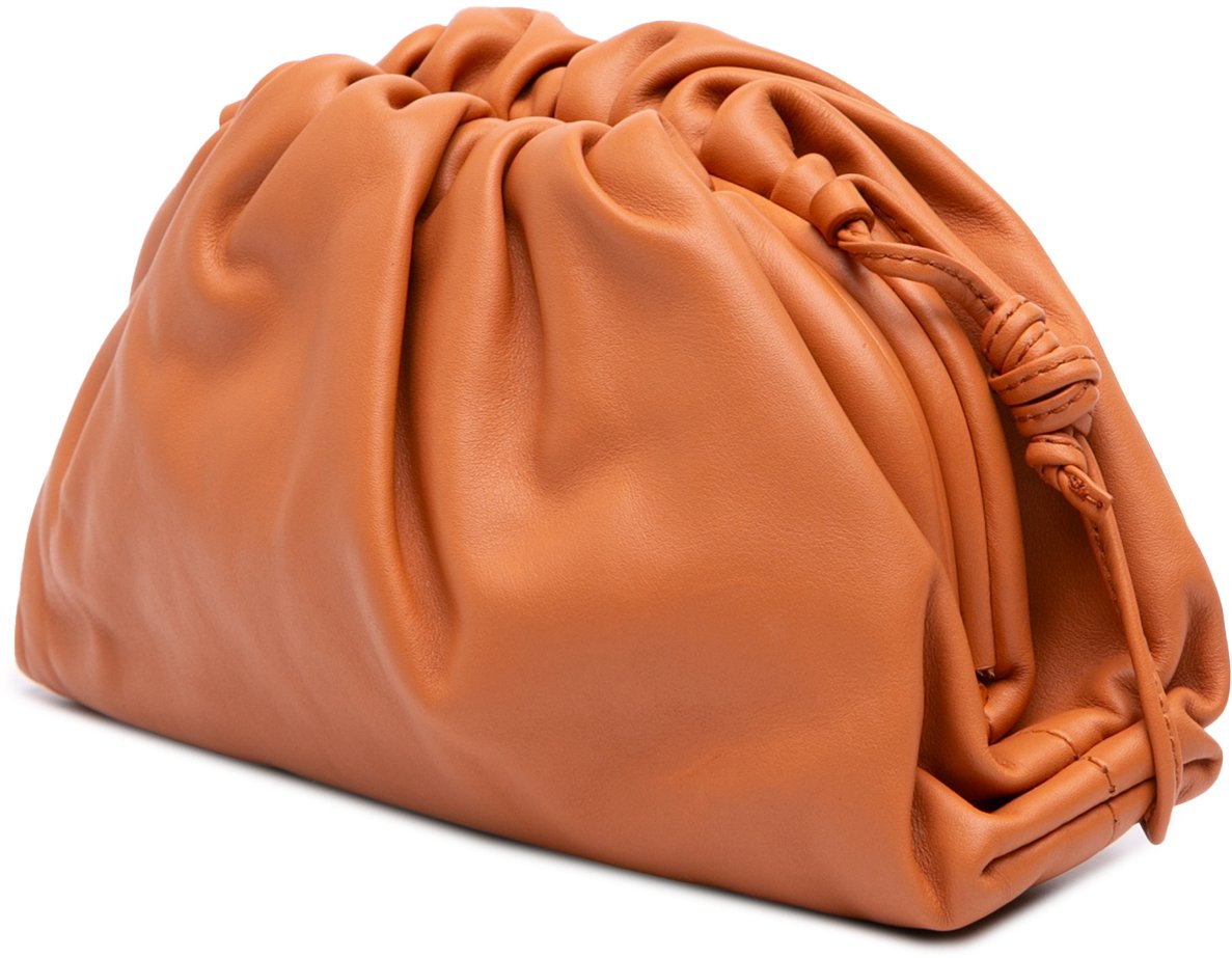 Bottega Veneta Lambskin The Mini Pouch Crossbody Bruin