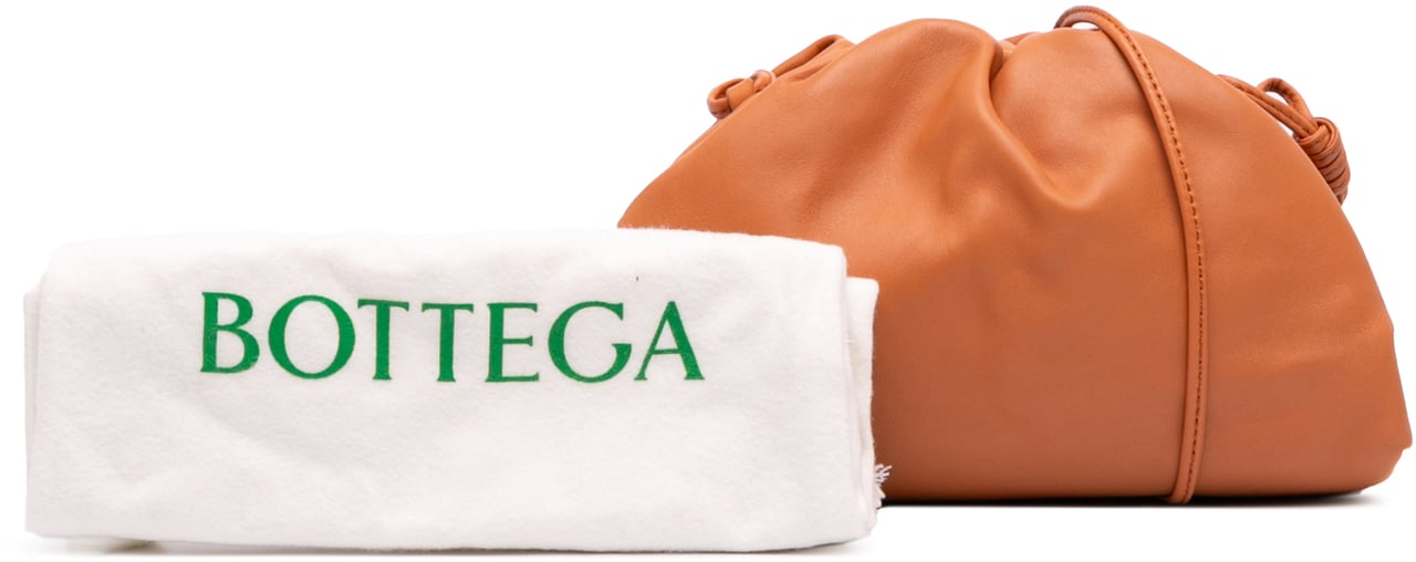 Bottega Veneta Lambskin The Mini Pouch Crossbody Bruin