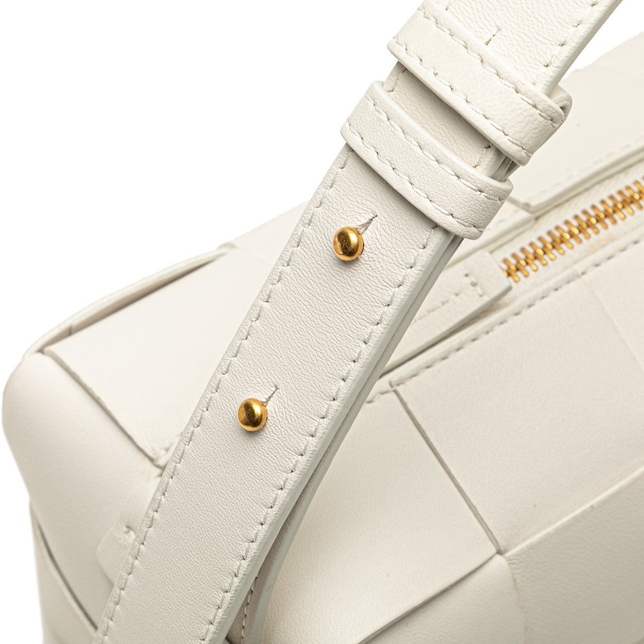 Bottega Veneta Small Lambskin Intrecciato Brick Cassette Wit