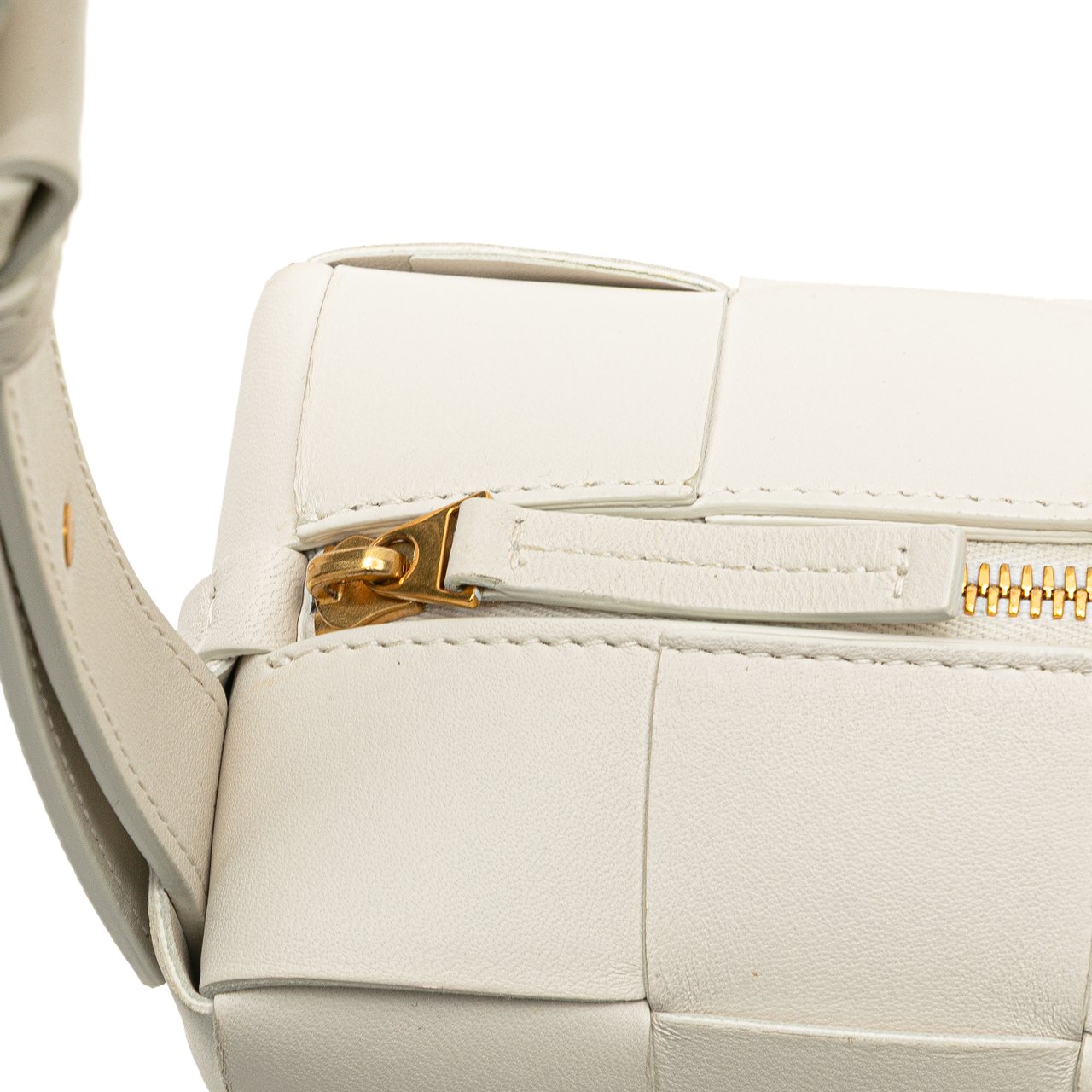 Bottega Veneta Small Lambskin Intrecciato Brick Cassette Wit