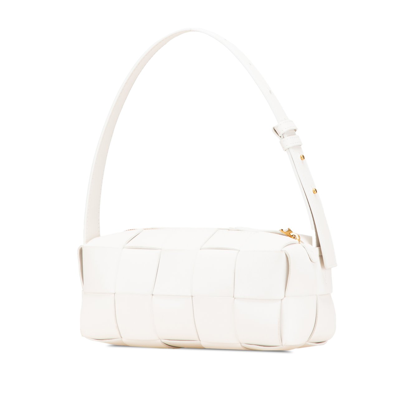 Bottega Veneta Small Lambskin Intrecciato Brick Cassette Wit