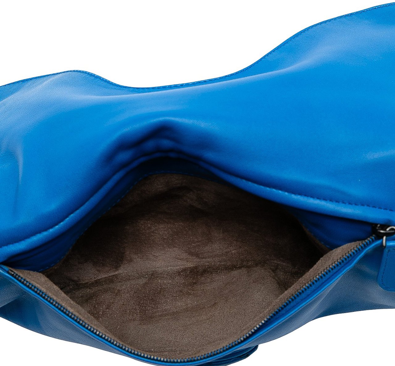 Bottega Veneta Nappa Intrecciato Turn Lock Clutch Blauw