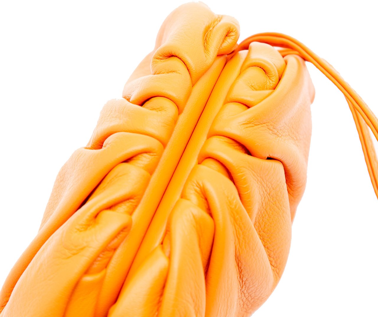 Bottega Veneta Butter Calfskin Coin Purse Crossbody Oranje