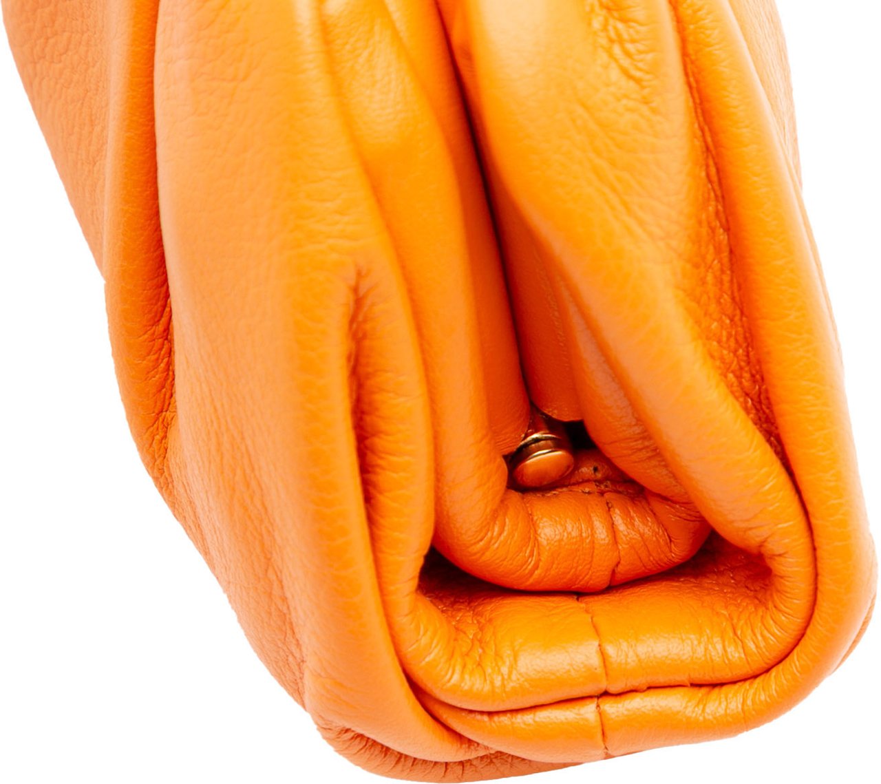 Bottega Veneta Butter Calfskin Coin Purse Crossbody Oranje