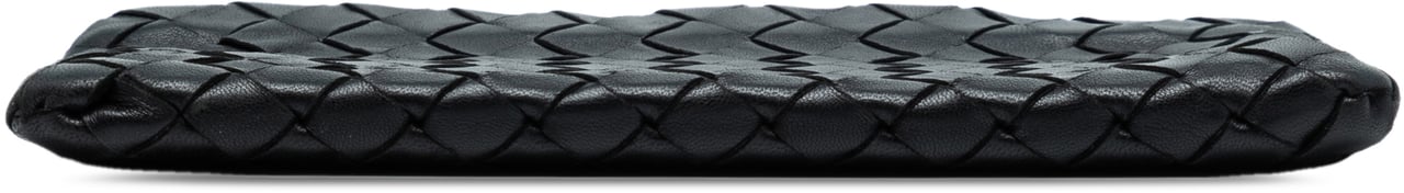Bottega Veneta Small Nappa Intrecciato Zip Pouch Zwart