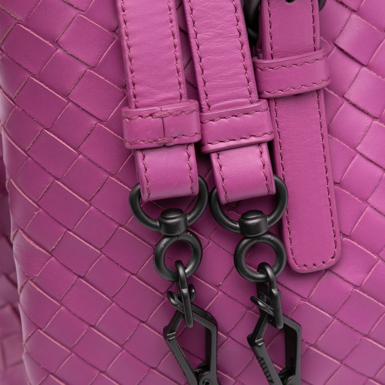 Bottega Veneta Small Nappa Intrecciato Roma Satchel Roze