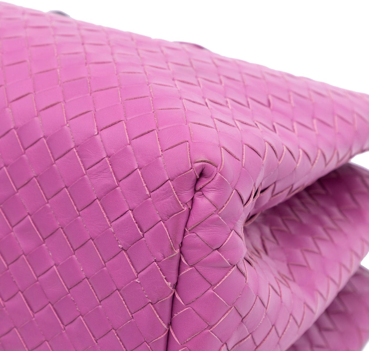 Bottega Veneta Small Nappa Intrecciato Roma Satchel Roze
