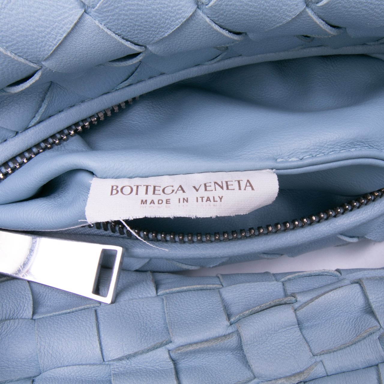 Bottega Veneta Mini Nappa Intrecciato Jodie Blauw