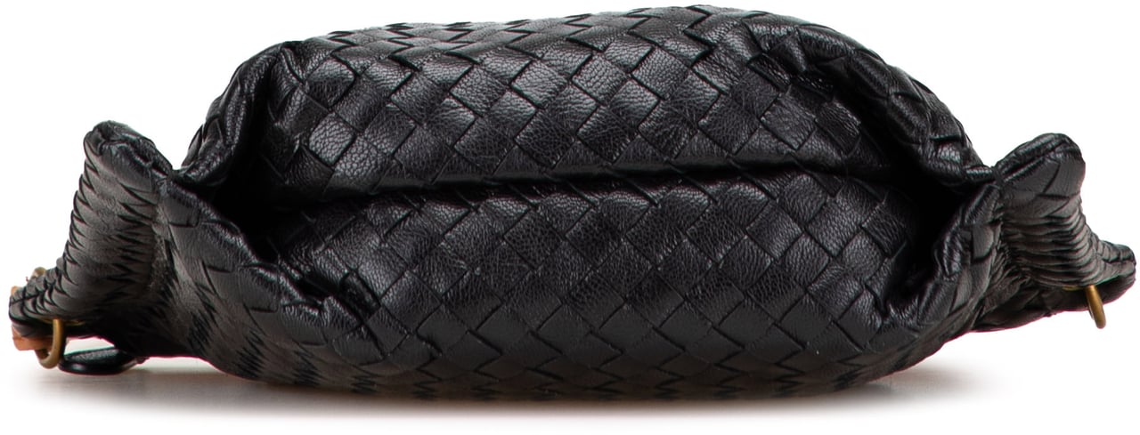 Bottega Veneta Nappa Intrecciato Shoulder Bag Zwart
