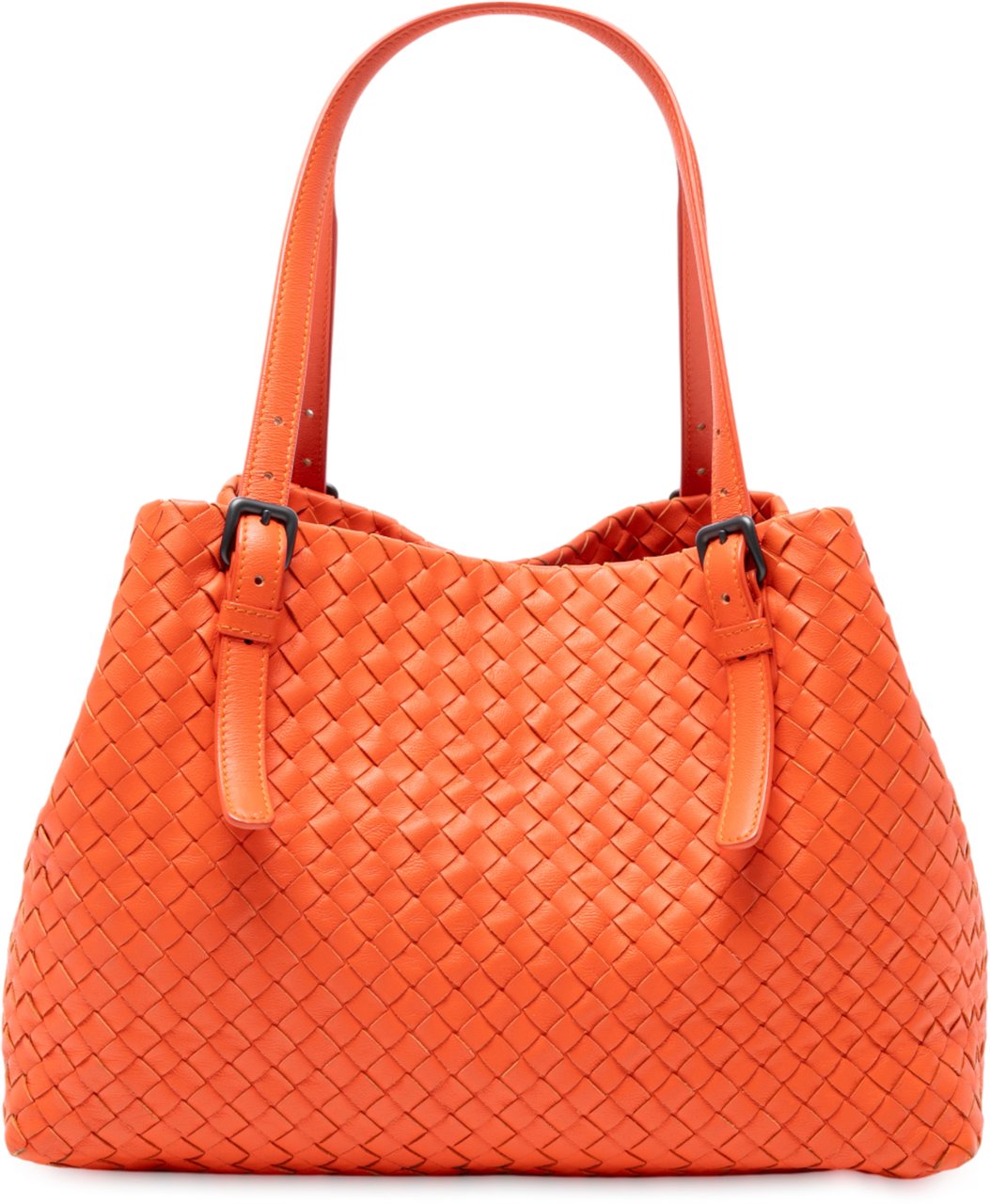 Bottega Veneta Medium Nappa Intrecciato Cesta Tote Oranje