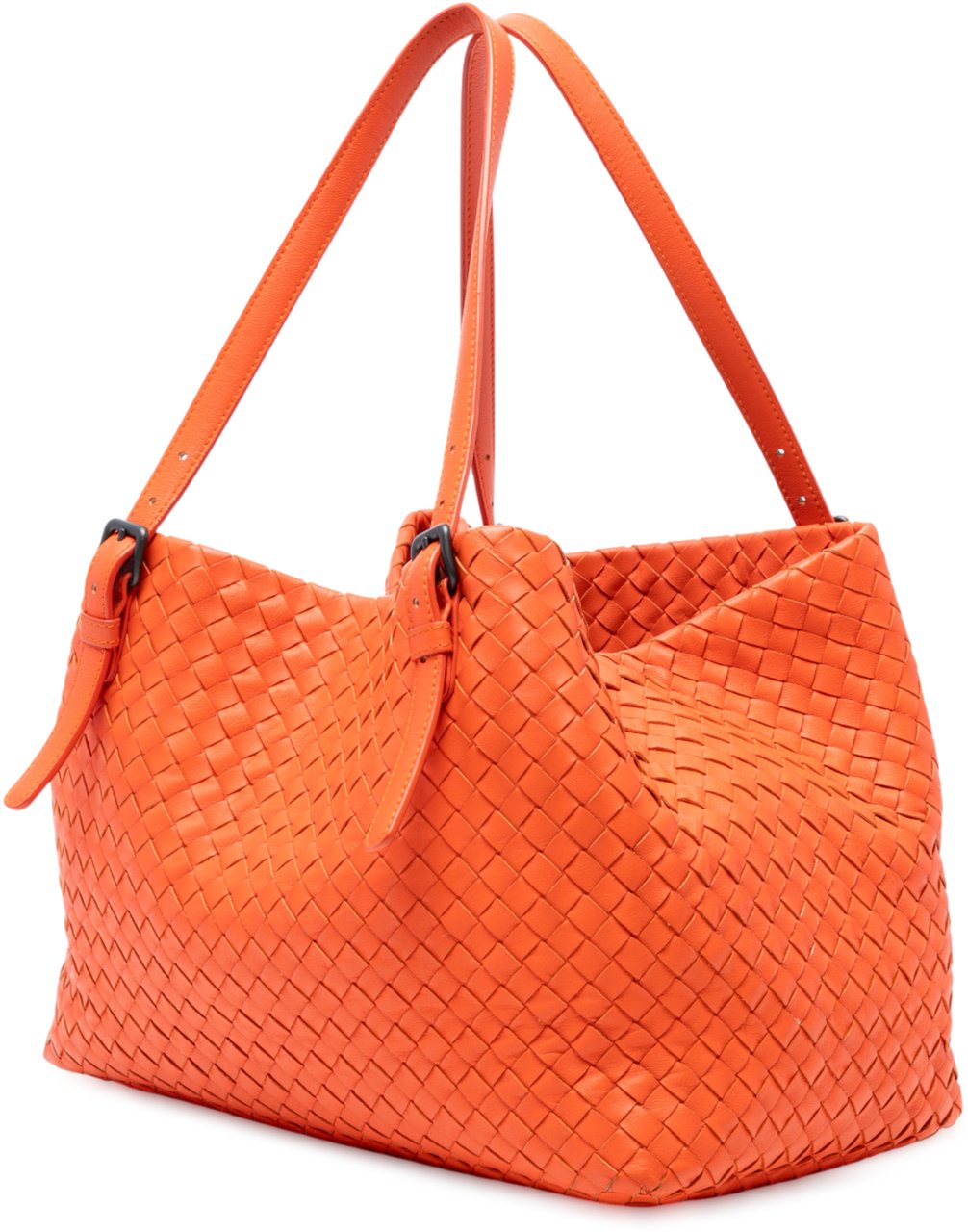 Bottega Veneta Medium Nappa Intrecciato Cesta Tote Oranje
